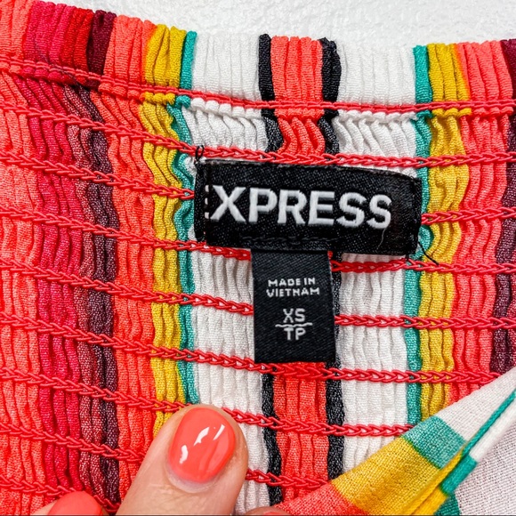 STRIPED SQUARE NECK RUFFLE WRAP MINI DRESS - Picture 4 of 5